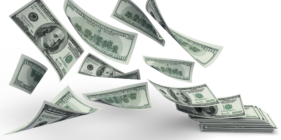 Cash flow_980x490 Hundred dollar bills flying away